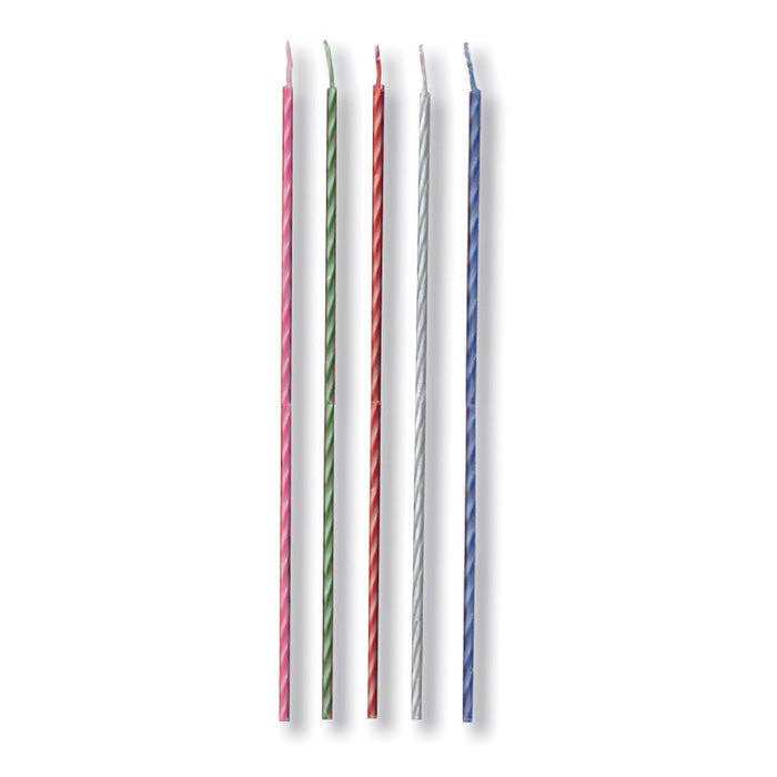 Striped Party Candles, 20/Pkg