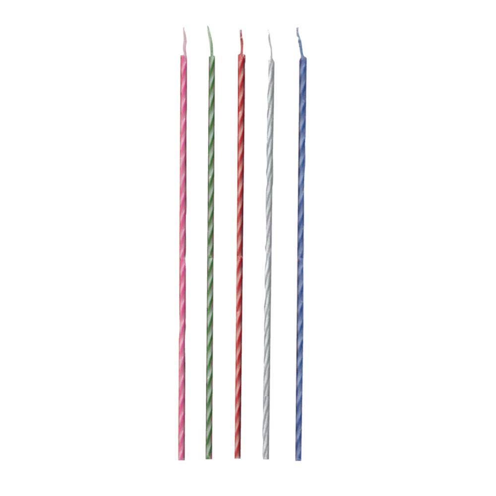 Striped Party Candles, 20/Pkg