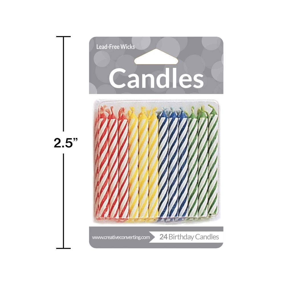 Assorted Primary Color Candles
