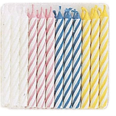 Pastel Striped Candles