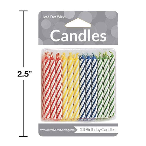 Assorted Primary Color Candles