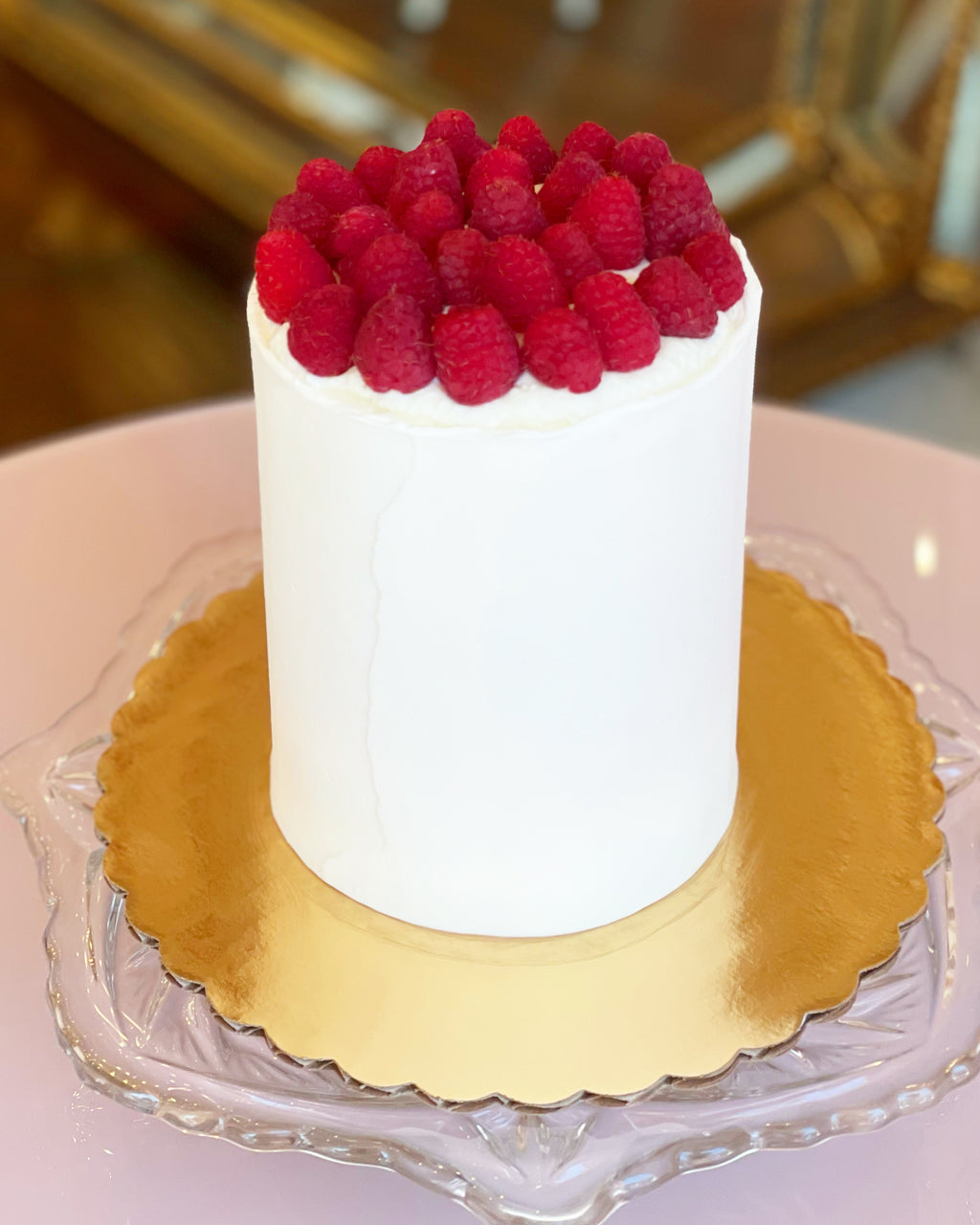 White Chocolate Raspberry Cake