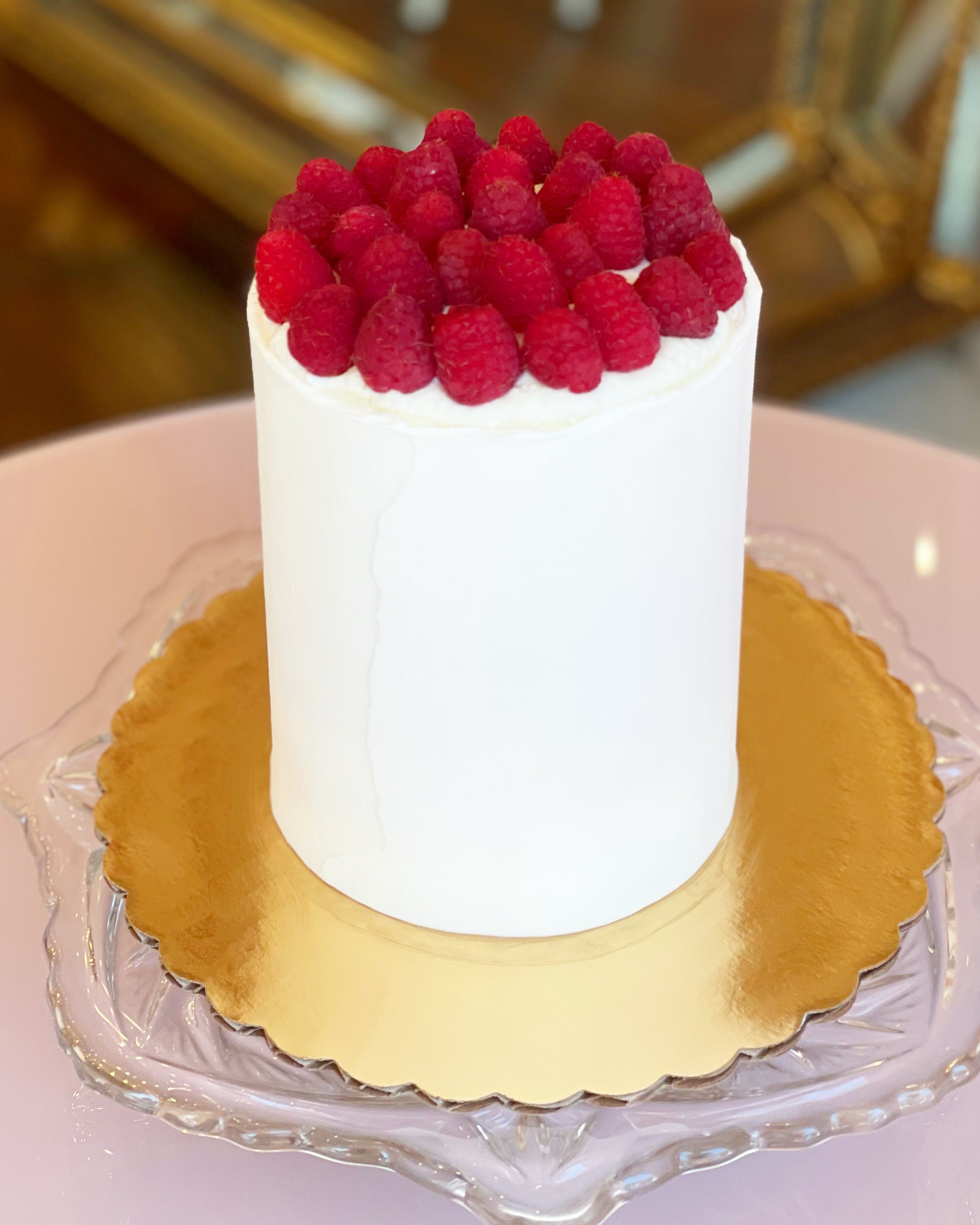 White Chocolate Raspberry Cake