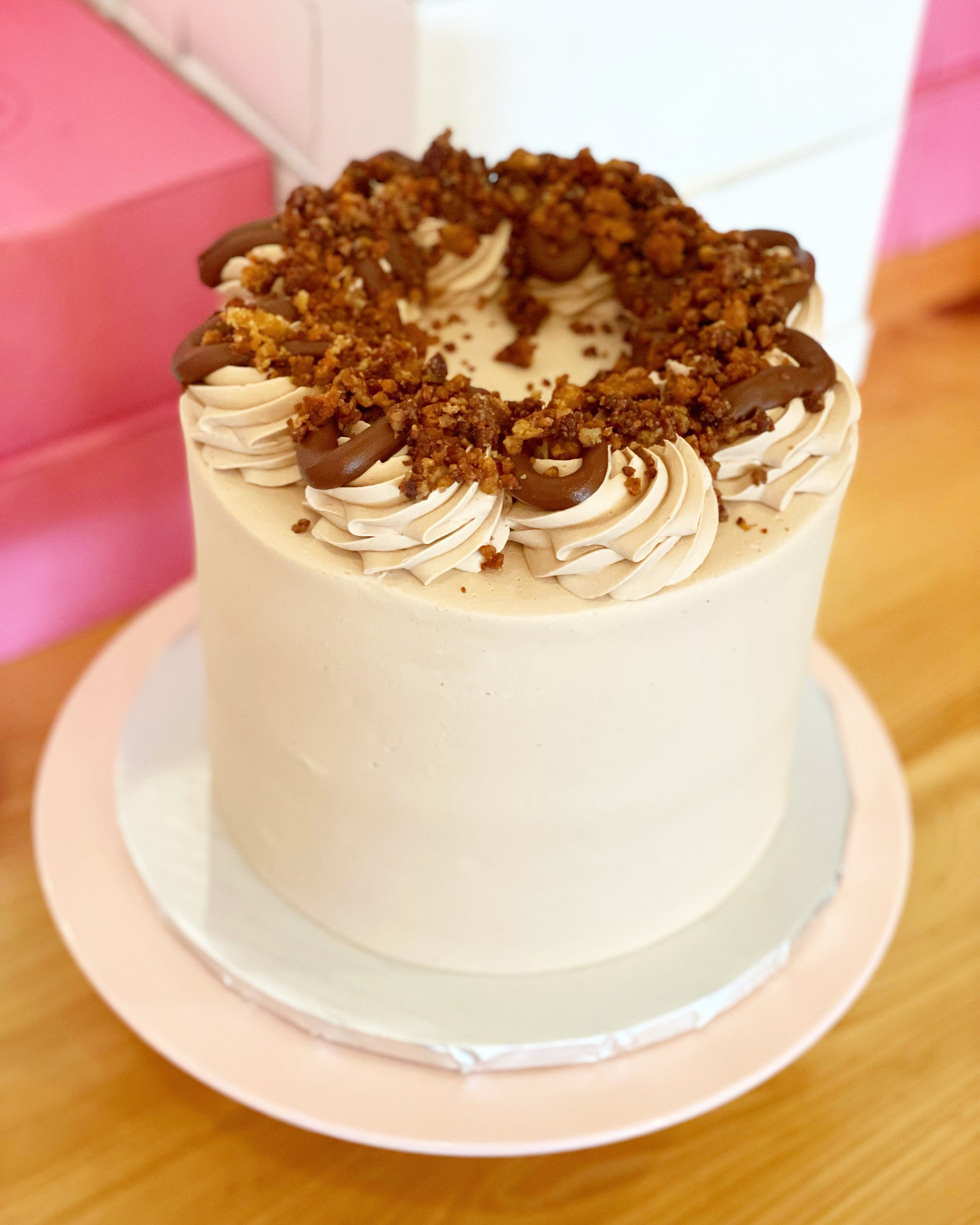Hazelnut Chocolate Chip Cookie Cake