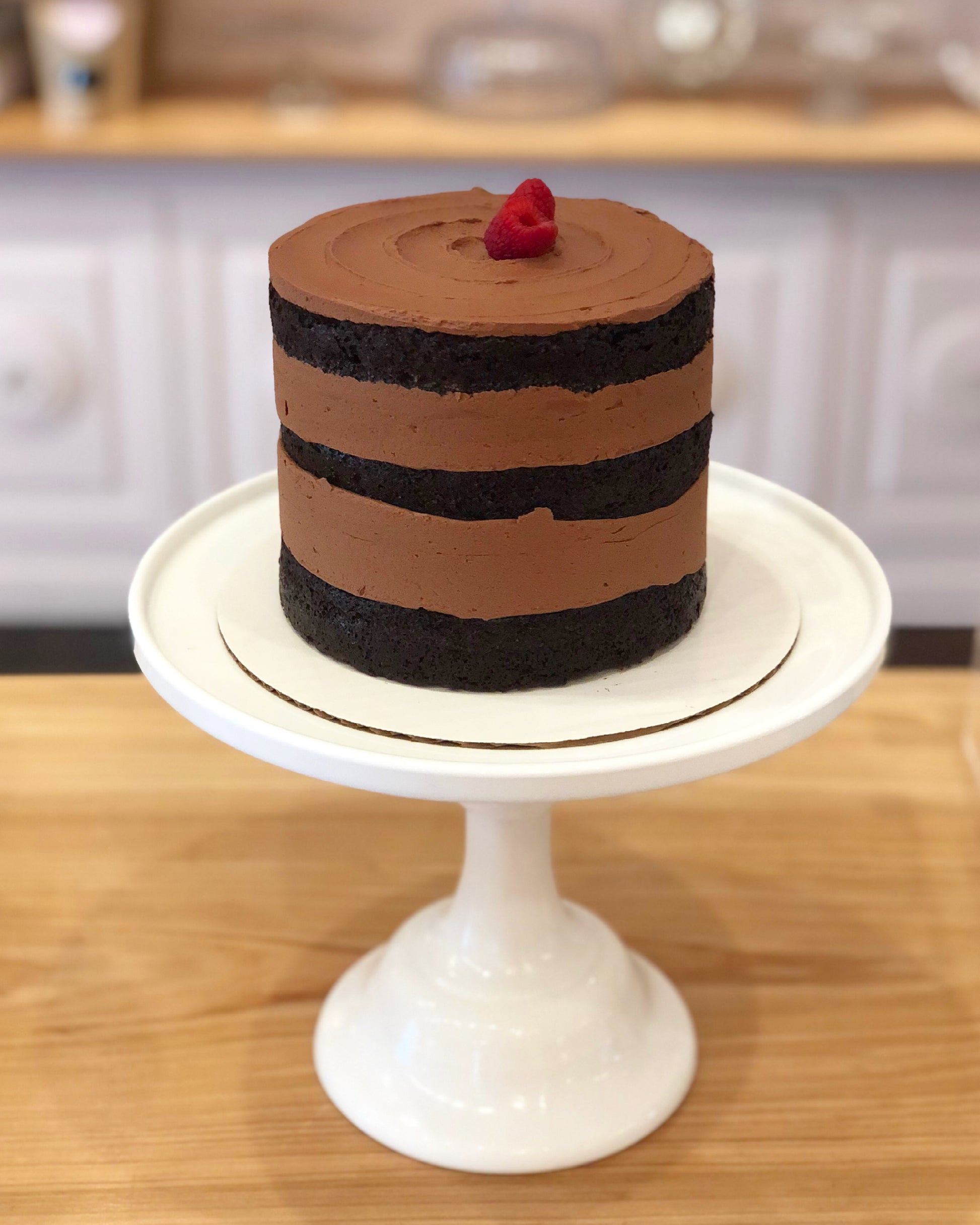 Dark Chocolate Raspberry Cake