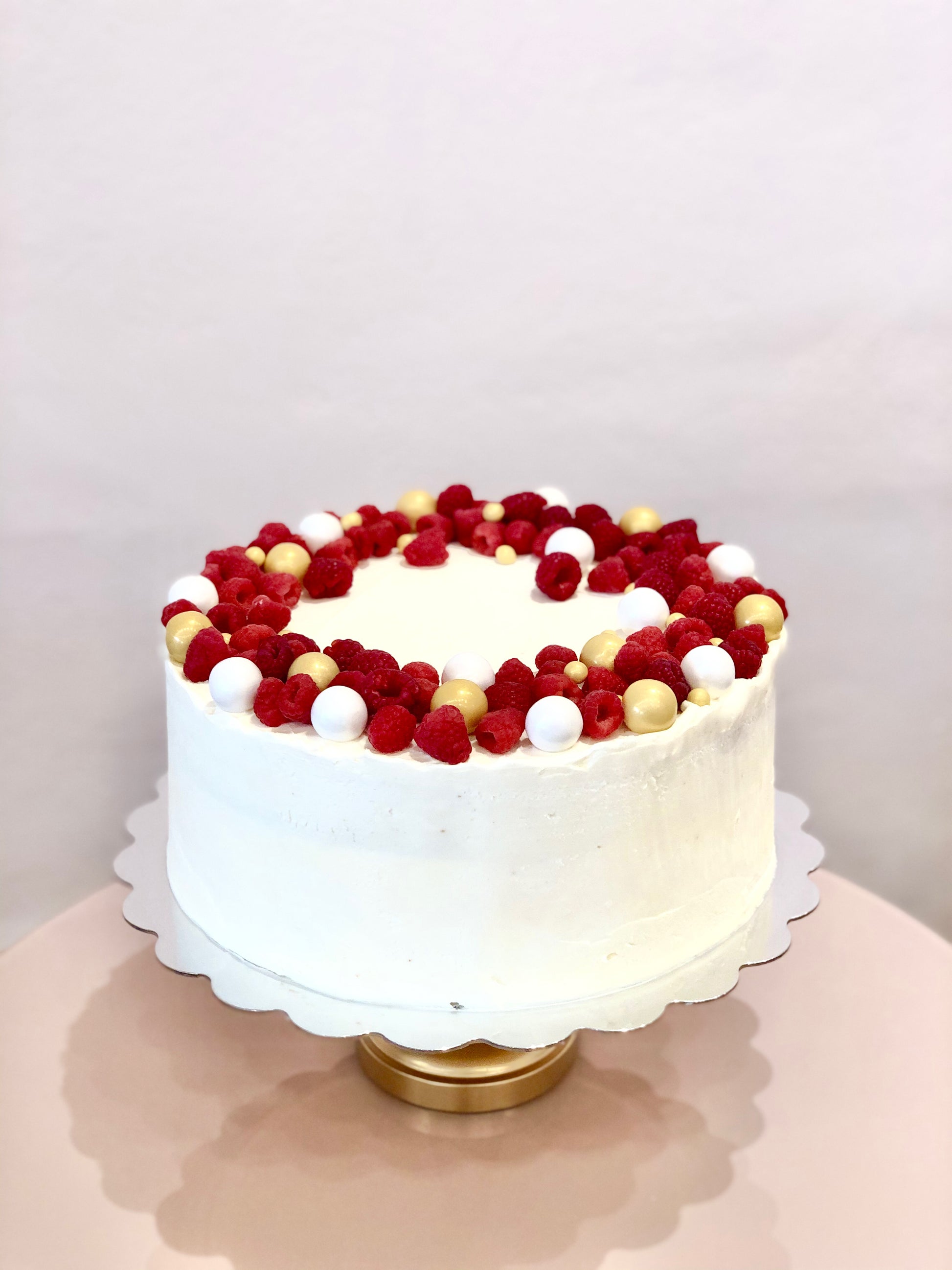 White Chocolate Raspberry Cake
